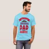 最高のパパEver Faters Day Mustacheカスタム名の追加 Tシャツ (正面フル)