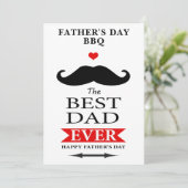 最高のパパEver Faters Day Mustache Lunchon BBQ 招待状 (スタンド正面)