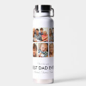 最高のパパEver Faters Day Photo Collage ウォーターボトル (背面)