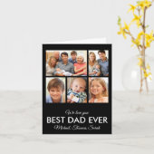 最高のパパEver Faters Day Photo Collage カード (黄色い花)