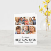 最高のパパEver Faters Day Photo Collage カード (黄色い花)