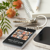 最高のパパEver Faters Day Photo Collage キーホルダー (正面右)