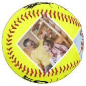 最高のパパEver Faters Day Photo Collage Keepsake ソフトボール (正面左)