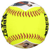 最高のパパEver Faters Day Photo Collage Keepsake ソフトボール (裏面)