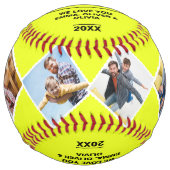 最高のパパEver Faters Day Photo Collage Keepsake ソフトボール (正面)