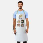 最高のパパEver Father 4家族の写真 エプロン (着用した状態)