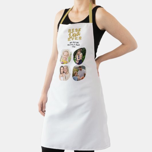最高のパパEver Father 4家族の写真 エプロン (インサイチュ)