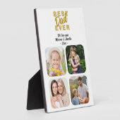 最高のパパEver Father 4家族写真 フォトプラーク (側面)