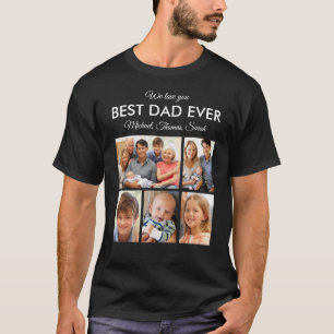 最高のパパEver Father Family Photo Collage Tシャツ