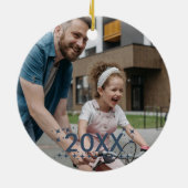 最高のパパEver, Father with daughter on 1-Photo セラミックオーナメント (裏面)