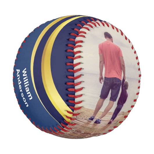 最高のパパEver, Father's Dayの写真カスタム 野球ボール (アングル)