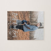 最高のパパEver Father's Dayの写真パーソナライズされた ジグソーパズル (横)