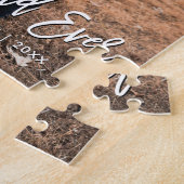 最高のパパEver Father's Dayの写真パーソナライズされた ジグソーパズル (側面)