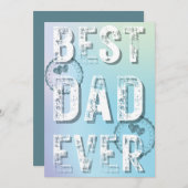 最高のパパEver Father's Dayグランジタイポグラフィ シーズンカード (正面/裏面)