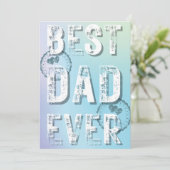 最高のパパEver Father's Dayグランジタイポグラフィ シーズンカード (スタンド正面)