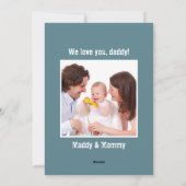 最高のパパEver Father's Dayグランジタイポグラフィ シーズンカード (裏面)