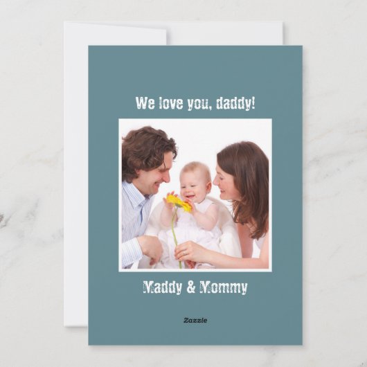 最高のパパEver Father's Dayグランジタイポグラフィ シーズンカード (裏面)