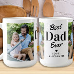 最高のパパEver Father's Dayパーソナライズされた 2写真 コーヒーマグカップ<br><div class="desc">この父の日パパを写真のコーヒーマパーソナライズされたグで驚かせなさい。「最高のパパは今まで」 このパパのマグを写真お気に入りの、メッセージ、名前でカスタマイズするパパのお父さんの最高の日の贈り物とパパの贈り物のための私たちのコレクションパーソナライズされたを参照する。COPYRIGHT © 2020 Judy Burrows,  Black Dog Art - All Rights Reserved.パパ最高のEver Father's Dayパーソナライズされた 2フォトコーヒーマグ</div>