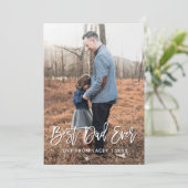 最高のパパEver Father's Dayフォトカパーソナライズされたード 案内状 (スタンド正面)