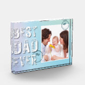 最高のパパEver Father's Dayフォトグランジタイポグラフィ フォトブロック (左)