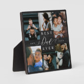 最高のパパEver Father's Dayフォトコラージュウッドグレイン フォトプラーク (正面)