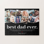 最高のパパEver Father's Dayフォトコラージュ ジグソーパズル (横)