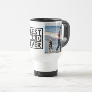 最高のパパEver Father's Dayフォトコラージュ トラベルマグ