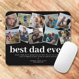 最高のパパEver Father's Dayフォトコラージュ マウスパッド