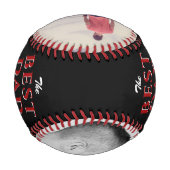 最高のパパEver Father's Dayフォトコラージュ 野球ボール (裏面)