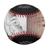 最高のパパEver Father's Dayフォトコラージュ 野球ボール (正面)