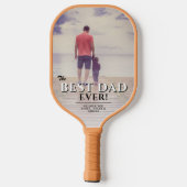 最高のパパEver Father's Dayフルフォト ピックルボールラケット (裏面)