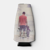 最高のパパEver Father's Dayフルフォト ボトルクーラー (正面)
