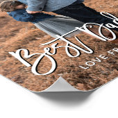 最高のパパEver Father's Day写真パーソナライズされた投稿 ポスター (角)