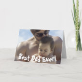 最高のパパEver Father's Day写真 カード (正面)