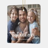 最高のパパEver Father's Day写真 セラミックオーナメント (左)