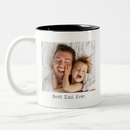 最高のパパEver Father's Day写真 ツートーンマグカップ