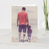 最高のパパEver Father's Day家族全員の写真 カード (正面)