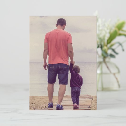 最高のパパEver Father's Day家族全員の写真 シーズンカード (スタンド正面)