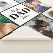 最高のパパEver Father's Day家族写真 シェルパブランケット (3/4)