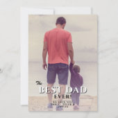 最高のパパEver Father's Day家族写真 シーズンカード (正面)