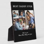 最高のパパEver Father's Day 4 photo collage black フォトプラーク (側面)
