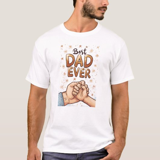 最高のパパEver - Father's Day Bond Art Tシャツ (正面)