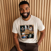 最高のパパEver Father's Day Gift写真木目木目 トライブレンドＴシャツ