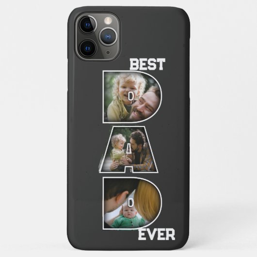 最高のパパEver Father's Day Gift 3 Photo切り出し Case-Mate iPhoneケース (裏面)