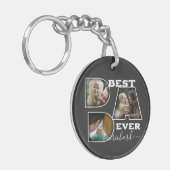 最高のパパEver Father's Day Name Gift 3 Photo キーホルダー (正面左)