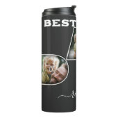 最高のパパEver Father's Day Name Gift 3 Photo タンブラー (回転左)