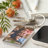 最高のパパEver Father's Day Photo Keychain キーホルダー (正面右)
