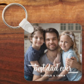 最高のパパEver Father's Day Script写真 キーホルダー (正面)