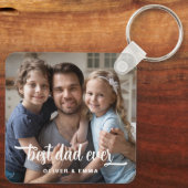 最高のパパEver Father's Day Script写真 キーホルダー (裏面)