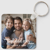 最高のパパEver Father's Day Script写真 キーホルダー (裏面)